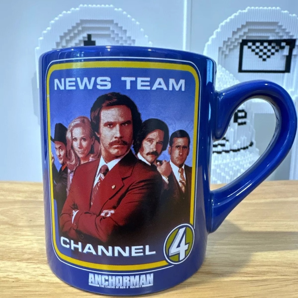 Anchorman Channel 4 Blue Mug